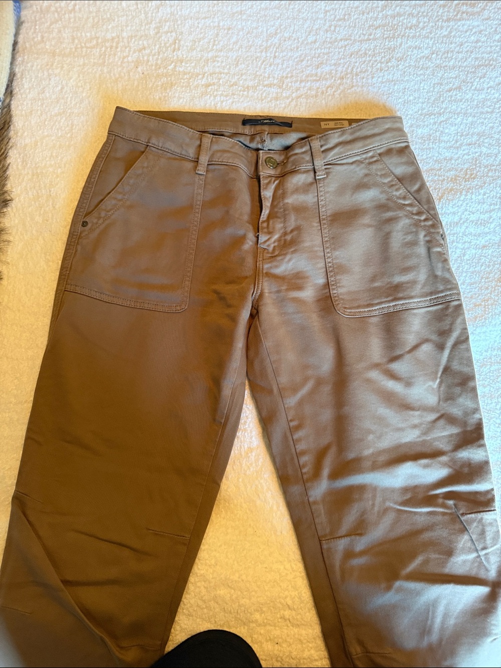 Mavi Taupe Straight-Front Pants